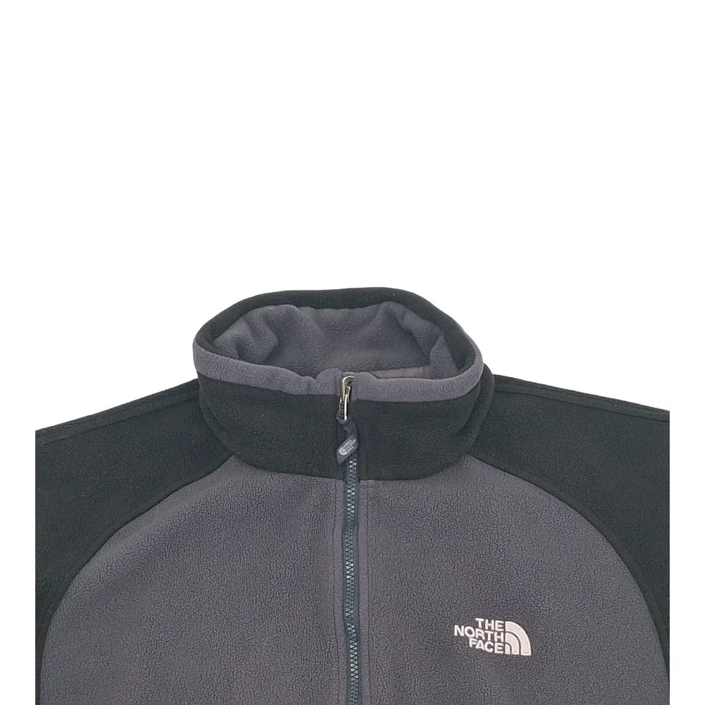 The North Face Fleece Jacket Mens Large Gray Full Zip Zip In Hiking Outdoor